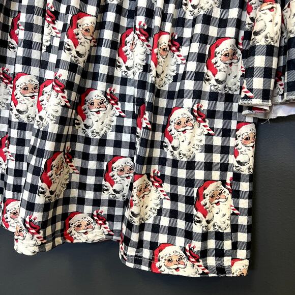 Girls Santa Ruffle Dress Size 8/9 - Picture 2 of 3